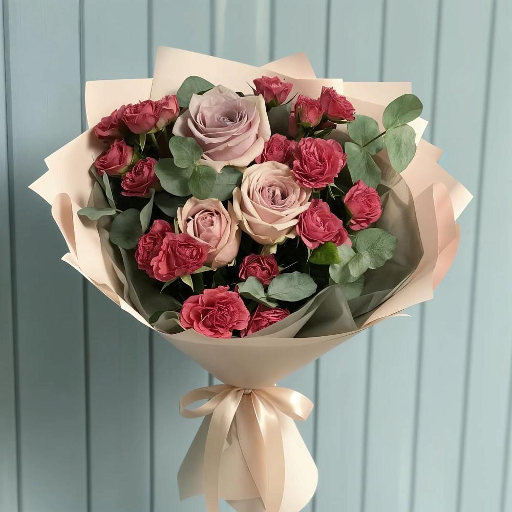 Букет цветов из: Гвоздики и Розы в Шагонаре