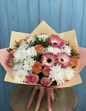 Букет цветов из:  Розы, Герберы и Хризантемы #REPLACE_PRED# Шагонаре