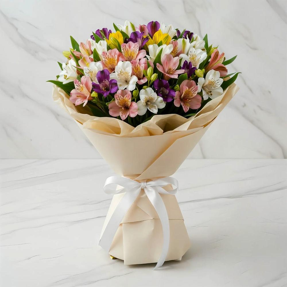 Букет цветов из: Альстромерии в Шагонаре