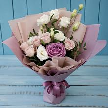 Букет цветов из:  Розы и Лизиантусы в Шагонаре