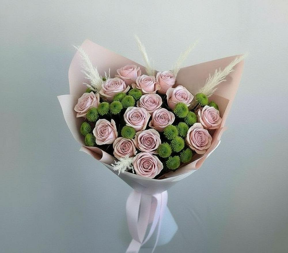 Букет цветов из: Розы и Хризантемы в Шагонаре