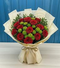 Букет цветов из:  Розы и Хризантемы в Шагонаре