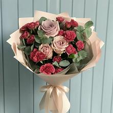Букет цветов из:  Гвоздики и Розы в Шагонаре